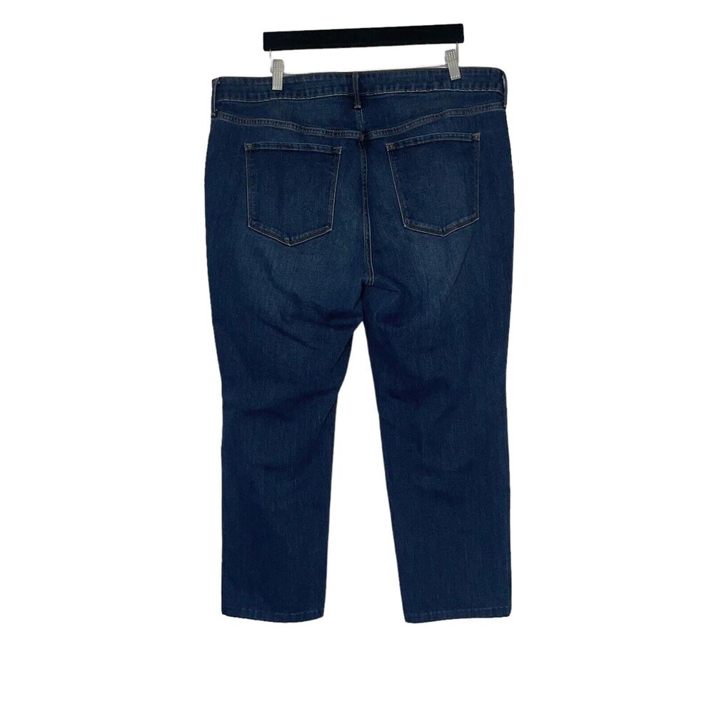 Old Navy Straight Leg Medium Wash Blue Jeans Women's Size 18 Denim Stretch - Picture 2 of 7